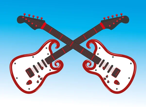 Hand up guitar vector art — Stock Vector