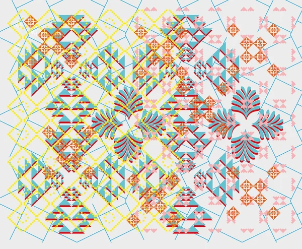 Geometric ethnic design vector art — Stock Vector