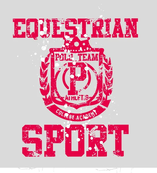 College polo speler vector kunst — Stockvector