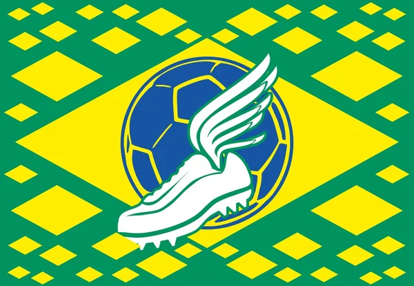 Brasiliansk fotboll retro stil vektor konst — Stock vektor