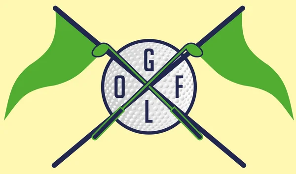 Golf sports equipment vector art — Stock Vector
