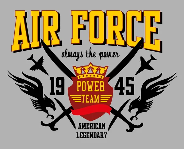 Air force eagle team vector art — Stock Vector