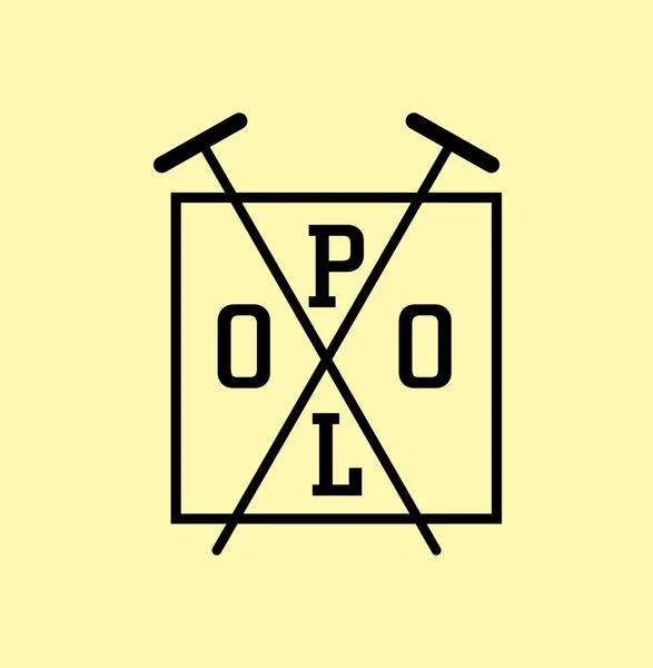Colegiu polo player vector art — Vector de stoc
