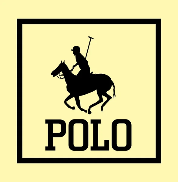 College Polo Spieler Vektor Kunst — Stockvektor