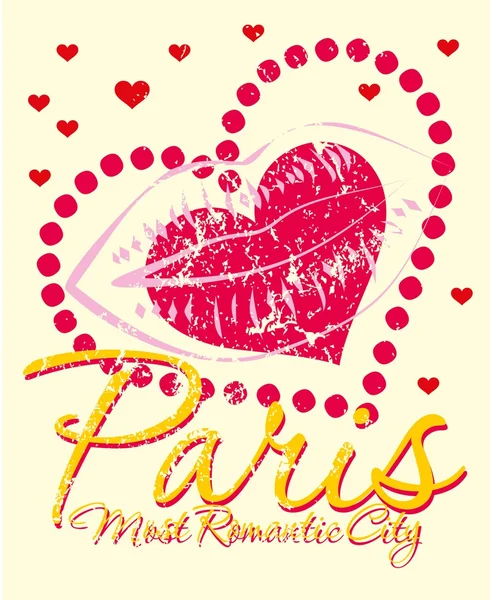 Paris ville slogan art vectoriel — Image vectorielle