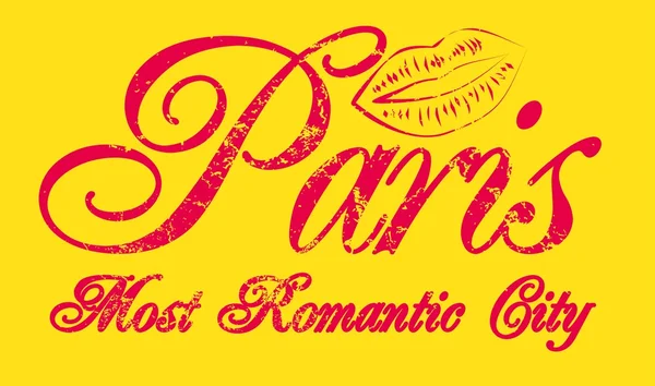 Parijs stad slogan vector kunst — Stockvector