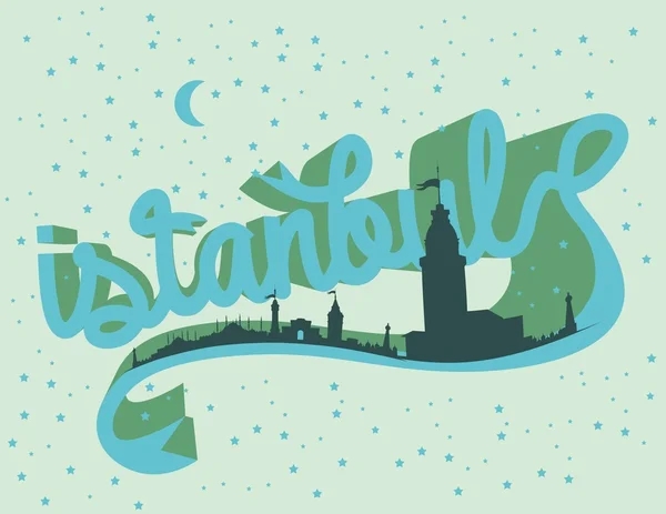 Istanbul big city vector art — Stock Vector