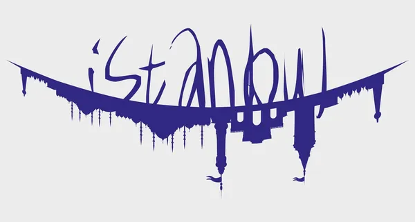 Istanbul mare oraș vectorial artă — Vector de stoc