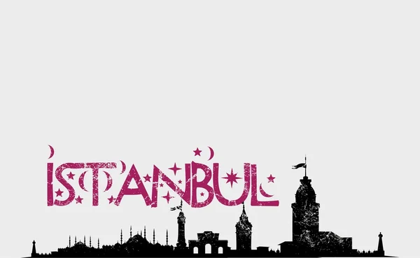 İstanbul büyük şehir vektör sanatı — Stok Vektör