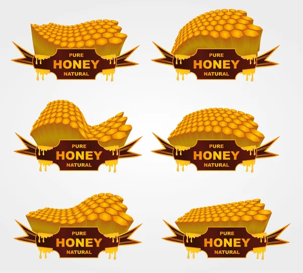 Pot de miel liquide vecteur art design — Image vectorielle