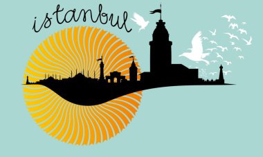İstanbul büyük şehir vektör sanatı