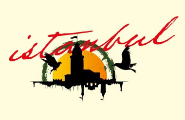 İstanbul büyük şehir vektör sanatı