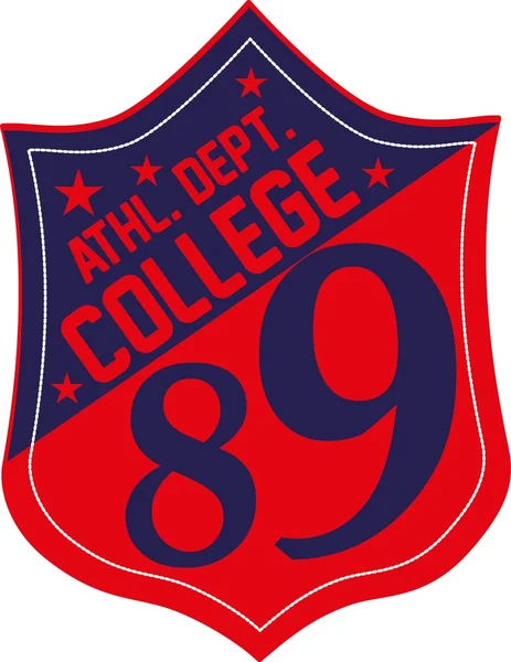 College sports badge vector art — Stock Vector
