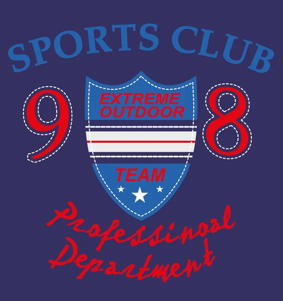 Distintivo sportivo club arte vettoriale — Vettoriale Stock