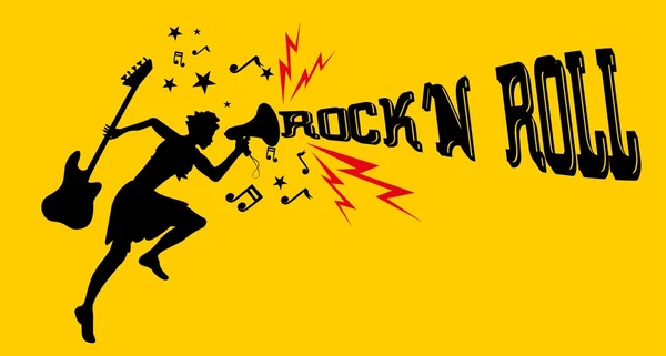 Rock muziek danseres meisjes vector kunst — Stockvector