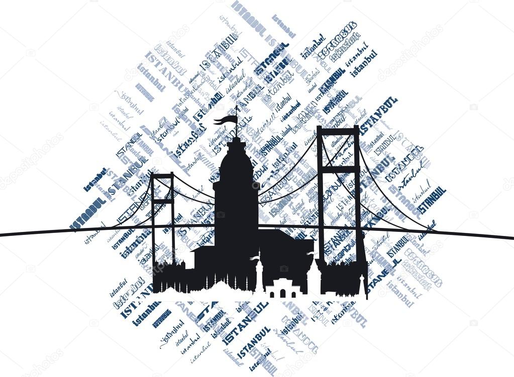 Istanbul big city vector art