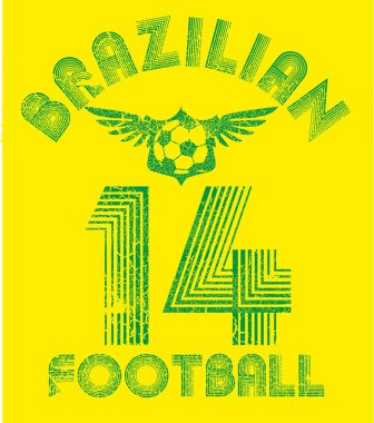 Brezilya futbolu eski tarz vektör sanatı