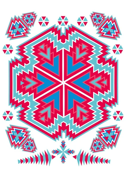 Geometric ethnic design vector art — Stock Vector