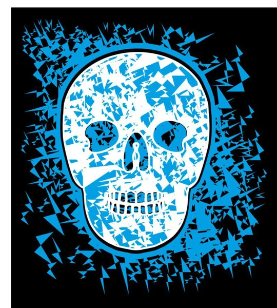 Tatouage crâne tribal art vecteur — Image vectorielle