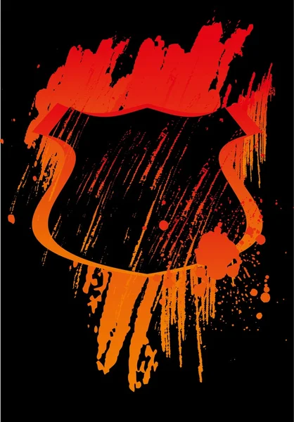 Grunge splash insignia vector de arte — Archivo Imágenes Vectoriales