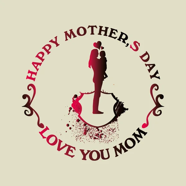 Happy mothers day vector art — Stock Vector