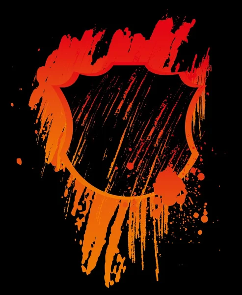 Grunge splash badge vector art - Stok Vektor