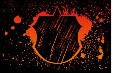 grunge sıçrama rozet vektör sanatı