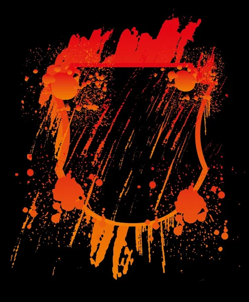 Grunge splash insignia vector de arte — Archivo Imágenes Vectoriales