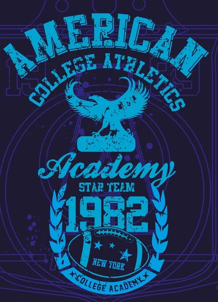 Amerikaanse hogeschool sport vector kunst — Stockvector