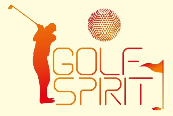 Verão esportes golfe jogador arte vetorial — Vetor de Stock