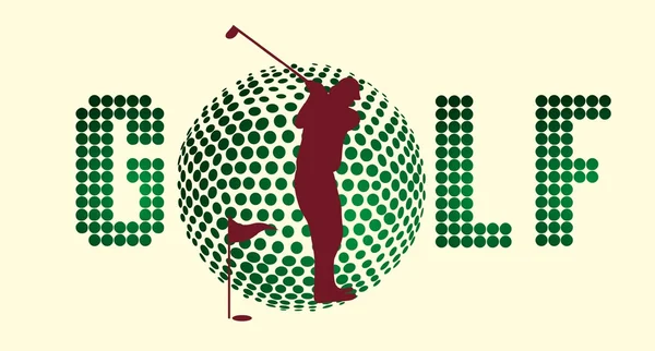 Verão esportes golfe jogador arte vetorial — Vetor de Stock