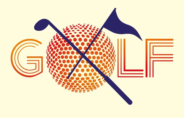 Golfové sportovní vybavení vektor art — Stockový vektor