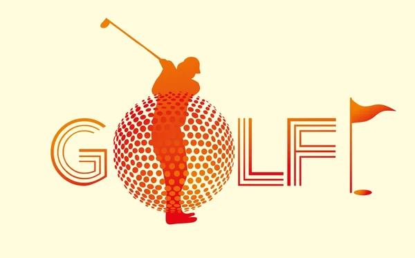 Summer sports golf player vector art — Stock Vector