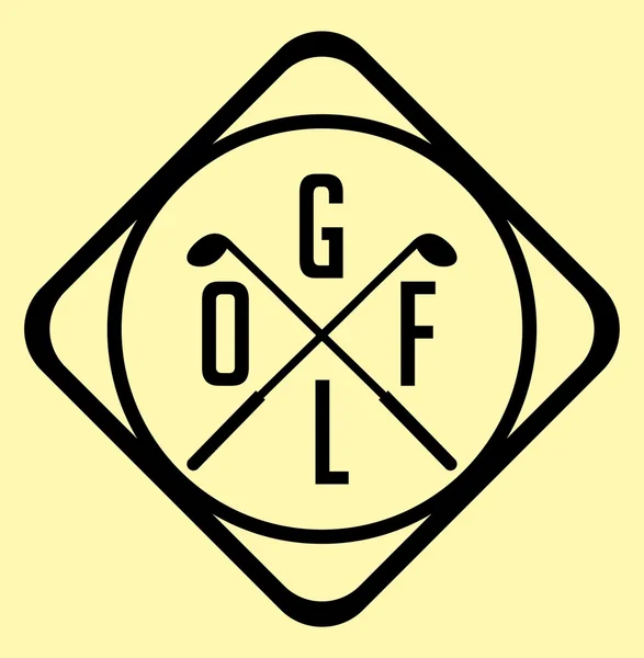 Golf sports equipment vector art — Stock Vector