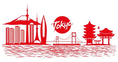 Tokyo büyük şehir vektör sanat