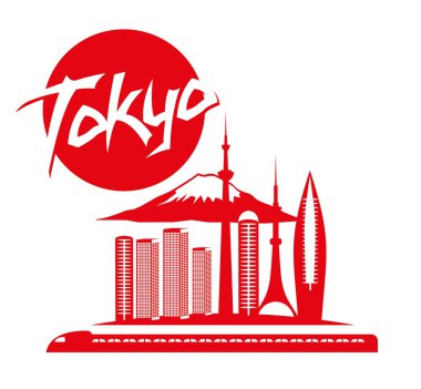 Tokyo büyük şehir vektör sanat