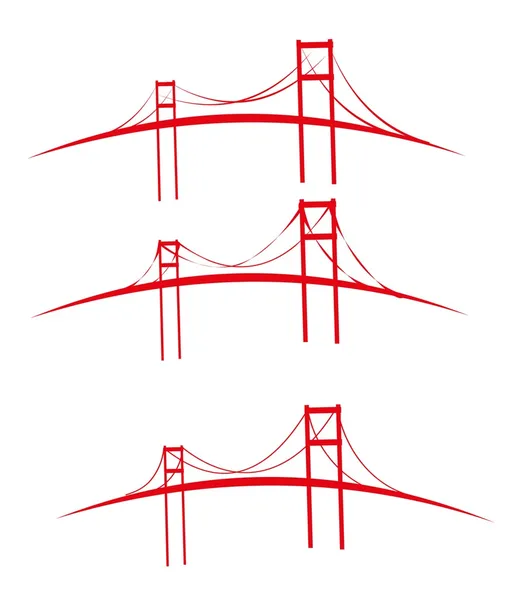 kırmızı köprü tasarım vektör sanat