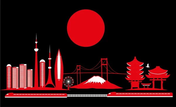 Tokyo big city vector art — Stock Vector