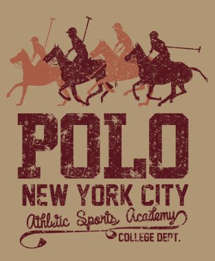 kolej polo oyuncusu vektör sanatı