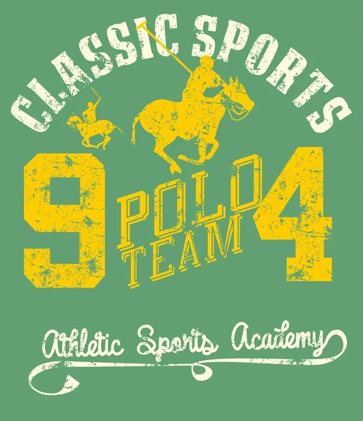 College polo speler vector kunst — Stockvector