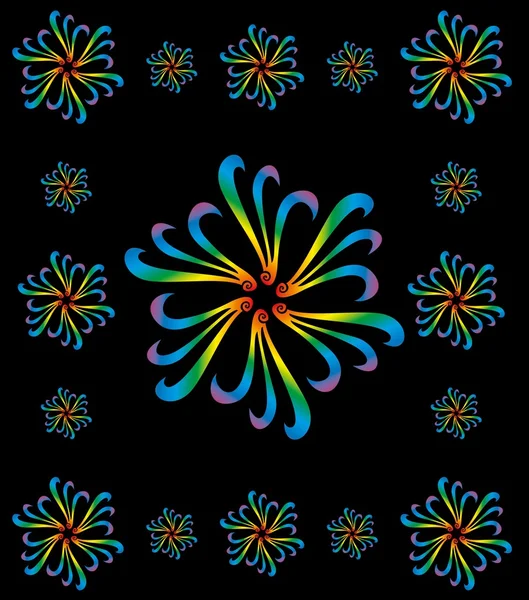 虹の渦のテクスチャベクトルアート — ストックベクタ