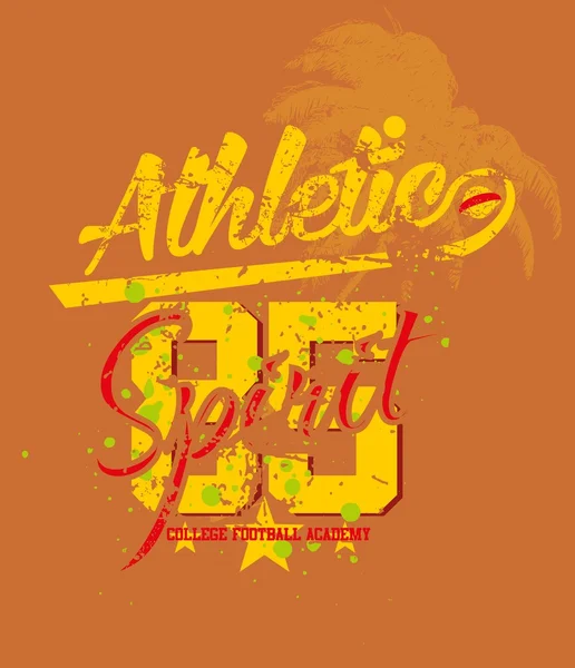 Americano universidad deportes vector arte — Vector de stock