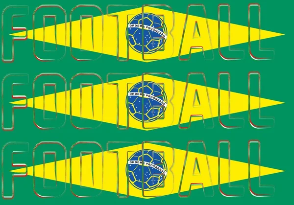 Futebol brasileiro estilo retro arte vetorial — Vetor de Stock