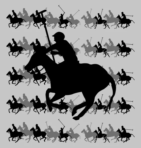 Polo universidad jugador vector arte — Archivo Imágenes Vectoriales