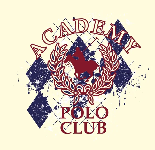 College polo speler vector kunst — Stockvector