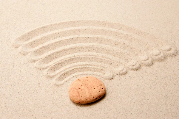 Zen sand och sten — Stockfoto