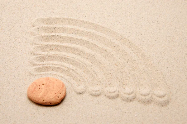 Zen Sand und Stein — Stockfoto