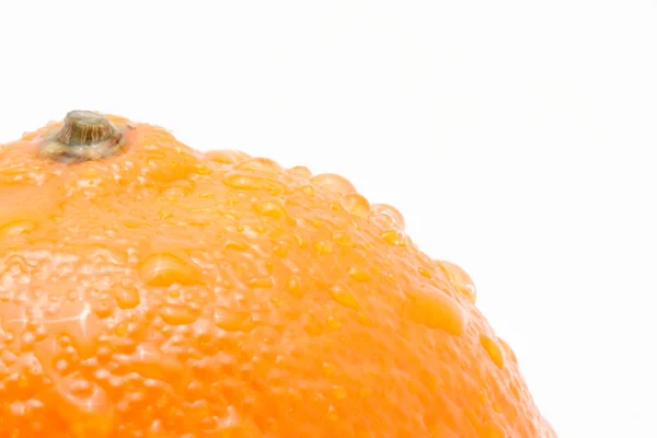 Tasty juicy mandarines on white background with waterdrops — Stock Photo, Image