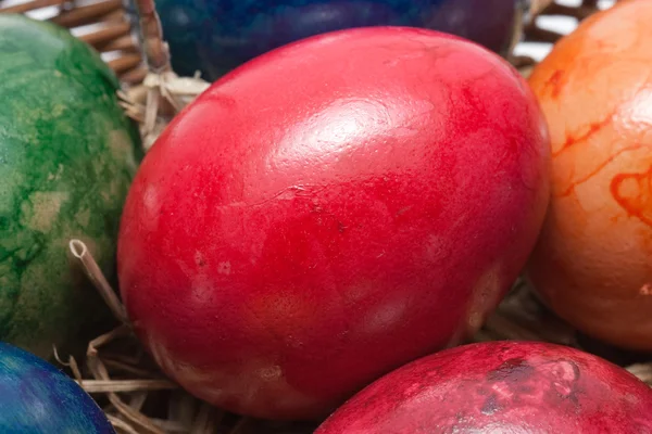 Colorful easter eggs isolated on white background — Stock Photo, Image