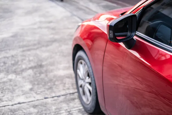 Feu Arrière Voiture Couleur Rouge Sur Fond Noir Pour Les — Photo